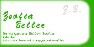 zsofia beller business card