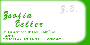 zsofia beller business card